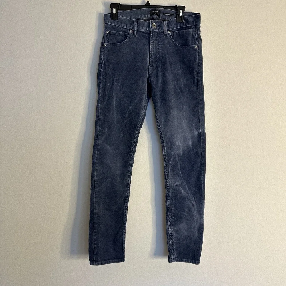 Quicksilver Pants Men's Kracker Corduroy Jeans Straight Tapered Blue Gray‎ 29x31